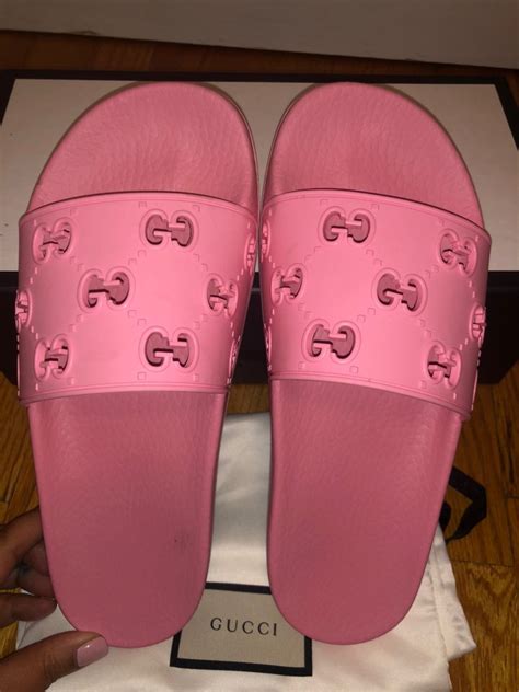light pink gucci slides